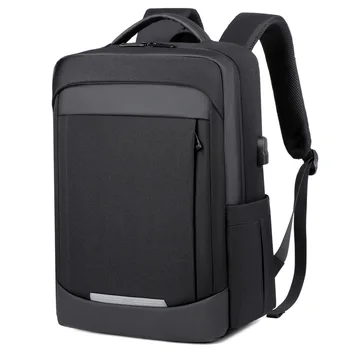 Мужской деловой Водонепроницаемый 17-дюймовый рюкзак для ноутбука, рюкзак для зарядки через USB, Мужской дорожный рюкзак для ноутбука, многофункциональная сумка для компьютера