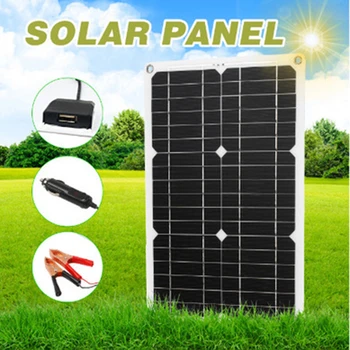 Профессиональный набор солнечных панелей Сетка Монокристаллический модуль 1 или 2 USB порта выключен с ЖКдисплеем Контроллер заряда солнечной батареи 180 Вт 12 В