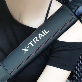 2шт для Nissan Xtrail X Trail T30 T31 T32 2013-2023 Автомобильные Аксессуары Ремень безопасности Кожаный плечевой чехол Защитная накладка