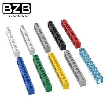 BZB MOC 2730 1x10 (с 9 отверстиями) Кирпичная высокотехнологичная креативная модель строительного блока Для детей, поделки из технического кирпича, Лучшие подарки