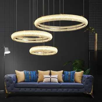Современная роскошная люстра простая гостиная столовая лампа для спальни хрустальные светодиодные романтические скандинавские лампы