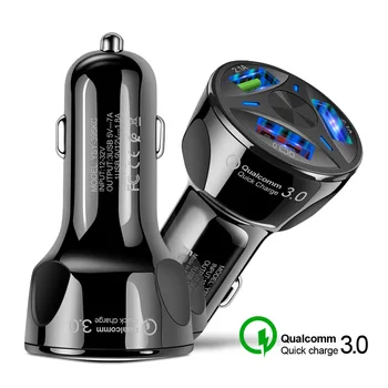 Qc3.0 Автомобильное зарядное устройство для мобильного телефона с тремя USB-разъемами для Chevrolet Cruze Niva Aveo Epica Lacetti Captiva Onix Prisma