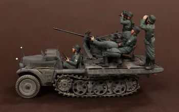 Новая артиллерия 1/35 в разобранном виде (БЕЗ машины), набор из 5 фигурок из смолы, игрушки 