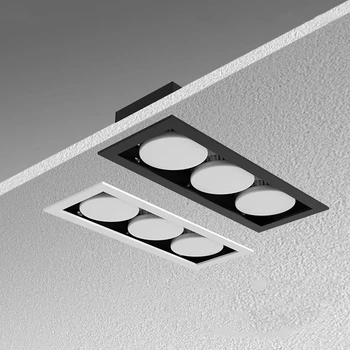 Светодиодный встраиваемый потолочный квадратный светильник, сменная светодиодная лампа GX53, светодиодный точечный светильник для гостиной, спальни, балкона