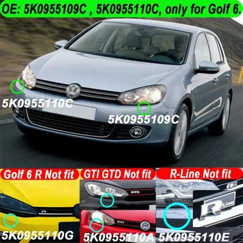 Для VW Golf MK6 6 2009-2013 1ШТ Загрунтованная Форсунка Омывателя Лампы Передней Фары Jet Cap Cover 5K0955109C 5K0955110C Аксессуары