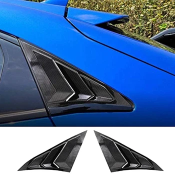 НОВИНКА-Карбоновые задние трехугольные жалюзи на окна, Боковое украшение вентиляционной крышки для Honda Civic Хэтчбек 2016-2021