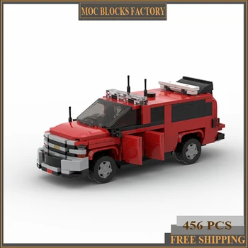 Серия автомобилей Moc Строительные блоки Батальон пожарной охраны Нью-Йорка 46 Модель Technology Bricks Фирменный автомобиль DIY Игрушка для ребенка