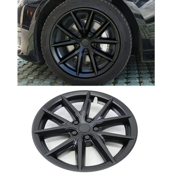 Для Tesla Model 3 Колесная Накладка Thunder Style Wheel 18-Дюймовая Накладка На Ступицу Автомобильные Аксессуары - Матово-Черный