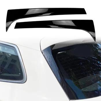 2шт Спойлер заднего стекла автомобиля, накладка на боковое крыло, украшение для Skoda Karoq 2017 2018 2019 Глянцевый черный ABS