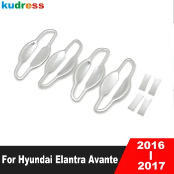 Для Hyundai Elantra Avante 2016 2017 ABS Хромированная Дверная Ручка Крышка Чаши Отделка Молдинг Накладка Наклейка Аксессуары Для Экстерьера автомобиля