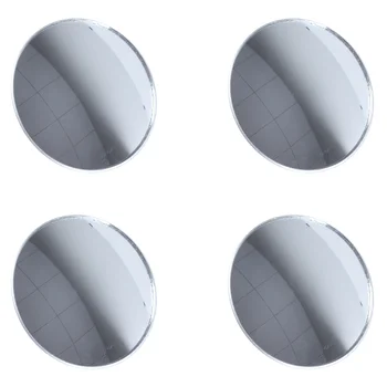 4X серебристых 3-дюймовых круглых выпуклых зеркала заднего вида для слепых зон для автомобиля Auto