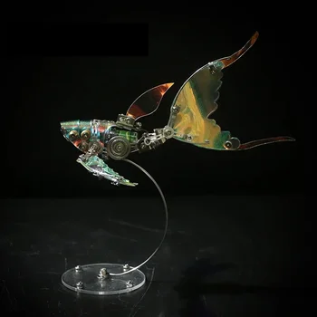 3D Металлическая Головоломка Бабочка Крылатая Летучая Рыба Модель Сборки Механический Комплект Для Сборки Своими Руками Морская Жизнь Стимпанк Модели Наборы Подарок