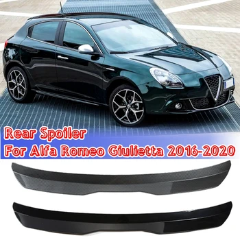 Автомобильный спойлер для Alfa Romeo Giulietta 2016-2020, ABS Пластик, углеродное волокно, хэтчбек, внедорожник, крыша, заднее крыло, обвес, аксессуары